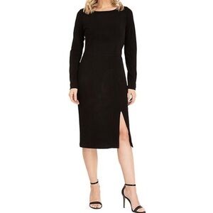 Forest Lily Black Midi Dress – Size 8